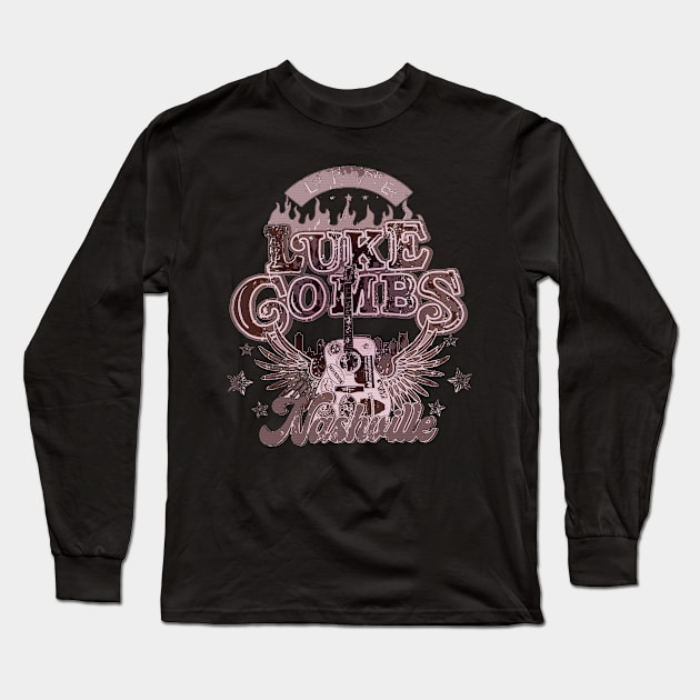 Luke Combs Legend Long Sleeve T-Shirt by StoneSoccer